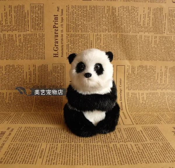 simulation small panda 10x8x11cm toy model polyethylene