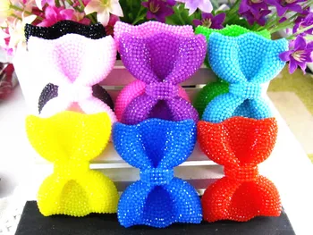 

20pcs/lot kawaii resin bows mix colors 30mm DIY resin cabochons accessories 52*40mm