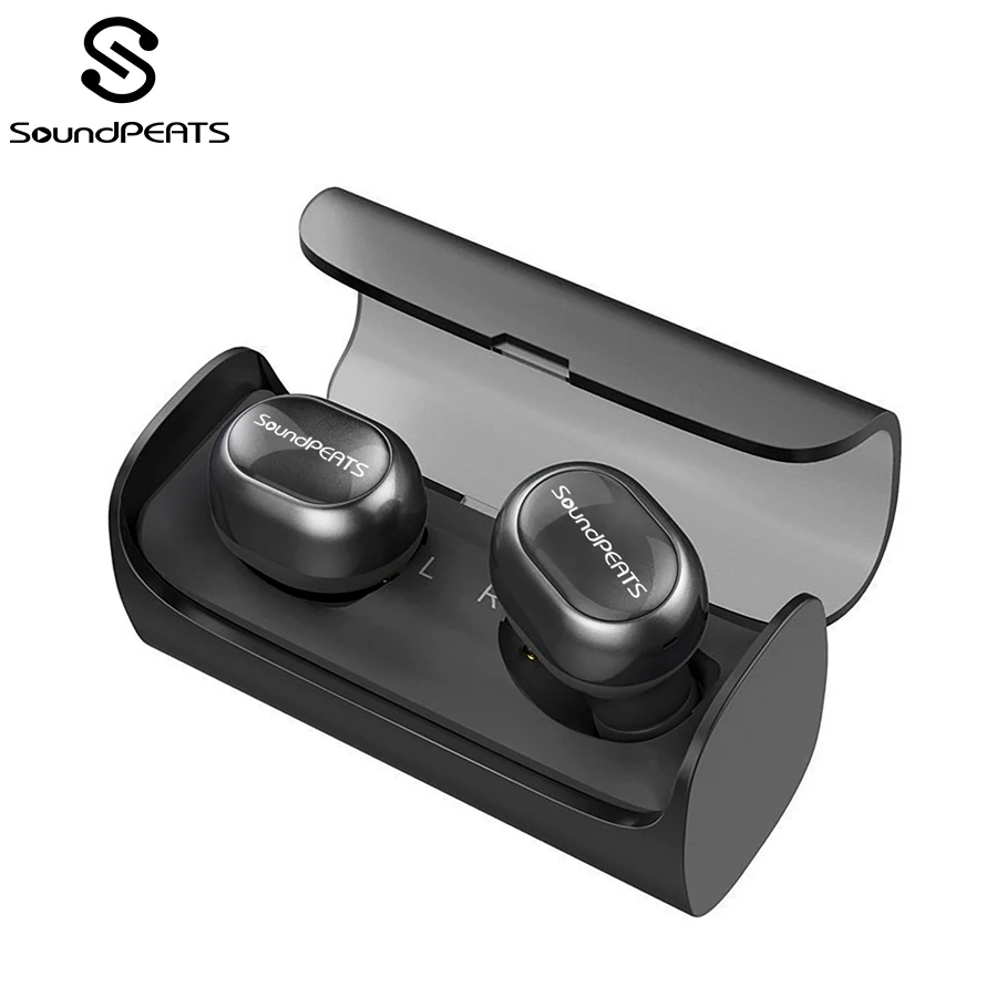 

SoundPEATS TWS Bluetooth Wireless Earbuds Mini Invisible HiFi Stereo Wireless Headset Earphone for Iphone Built Mic Charging Box