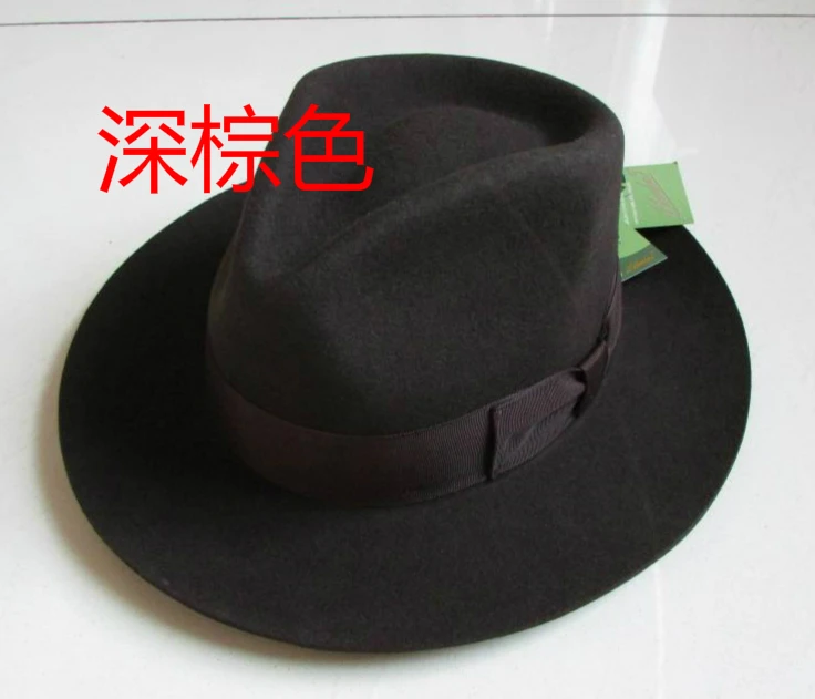 Wool Fedora Hat Unisex Felt Fedoras Hats Adult Fashion Trilby Hats Popular Headwear Wool Fedora Trilby Hats Man's Cap  B-8130 tan fedora hat