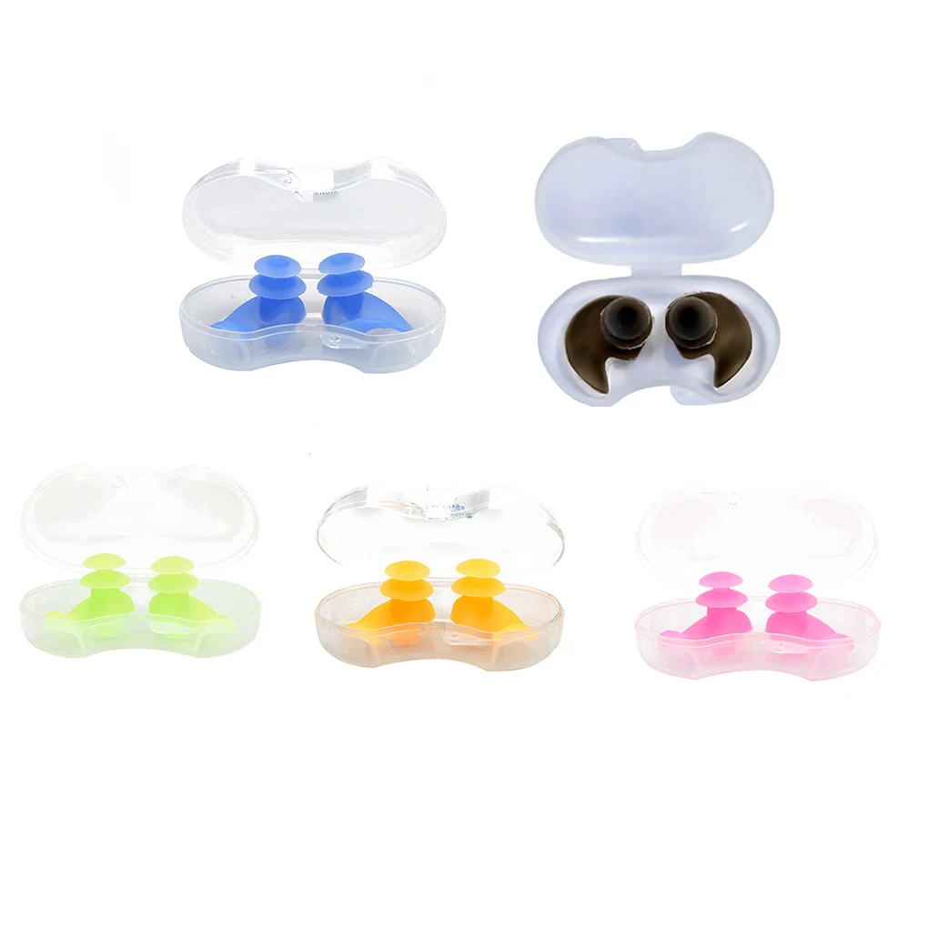 1 Pair Soft Ear Plugs Environmental Silicone Waterproof Dust-Proof Earplugs Diving Water Sports Swimming Accessories