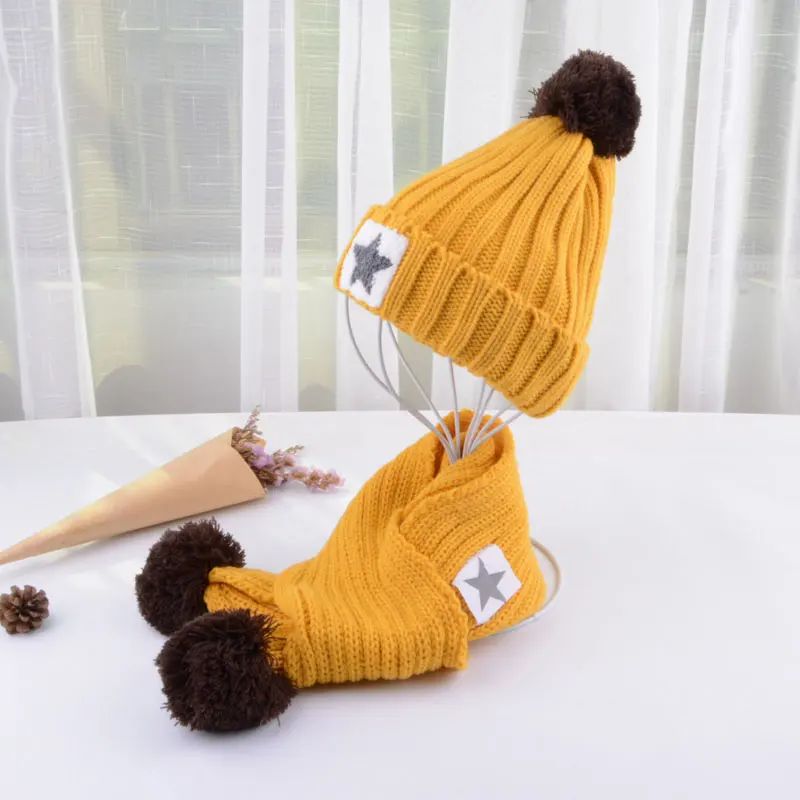  kids hat and scarf set for children winter set for children scarf hat set girls boys scarfs and gloves (7)