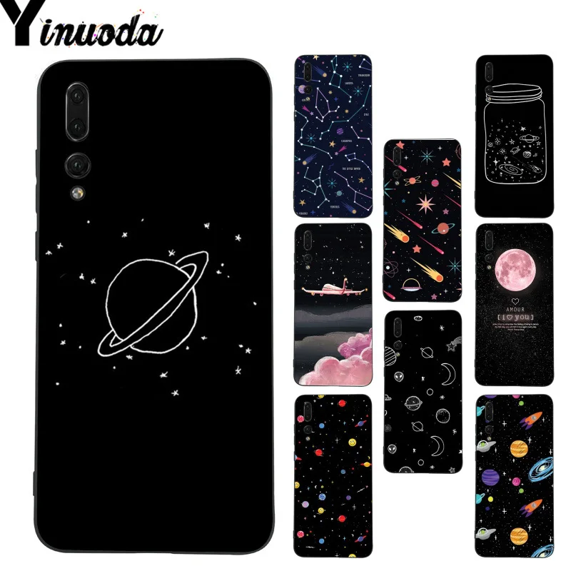 

Yinuoda Cute Universe Planet Moon Star Top Coque Phone case for Huawei P9 P10 Plus Mate9 10 Mate10 Lite P20 Pro Honor10 View10