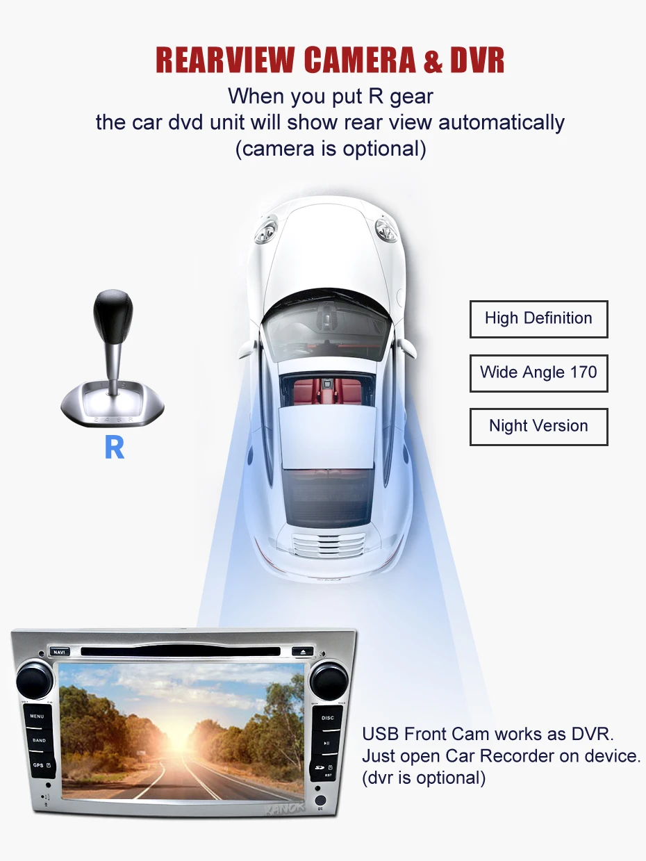 KANOR ips DSP 4 ГБ Android 9,0 2 DIN Автомобильный gps для opel Vauxhall Astra H Vectra Antara Zafira Corsa Vivaro Meriva Veda dvd-плеер