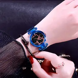 Роскошные известные кварцевые наручные часы детские часы с магнитным ремешком детские наручные часы Модные Аналоговые часы для девочек
