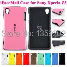 High quality Impact Rugged Hybrid Protective Case for Sony Xperia Z3 Kick-stand iFace mall back 10 Colors |