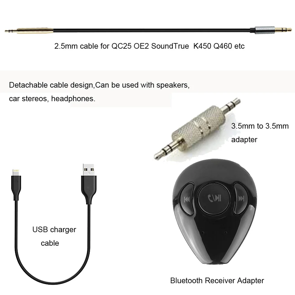 Poyatu Bluetooth адаптер приемник для Audio-Technica ATH-M50x ATH-M40x наушники беспроводной кабель обновления для Iphone 7 samsung