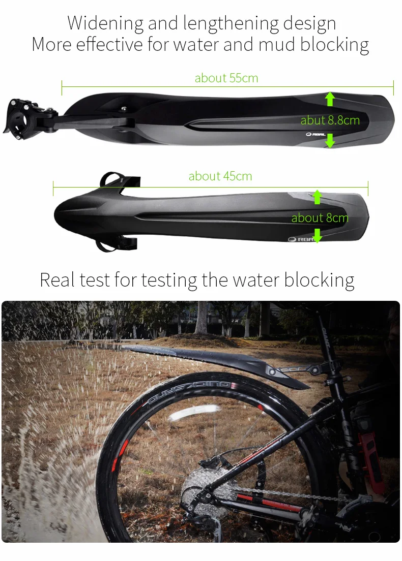 RBRL MTB Mudguard крылья для велосипеда регулируемый велосипедный щиток наборы патент дизайн e-велосипед Крыло Быстрый выпуск 24 26 27,5 29 дюймов