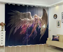 2017 angel prints Luxury 3D Curtains Drapes Custom Living room Bed room Window Curtains Office Hotel