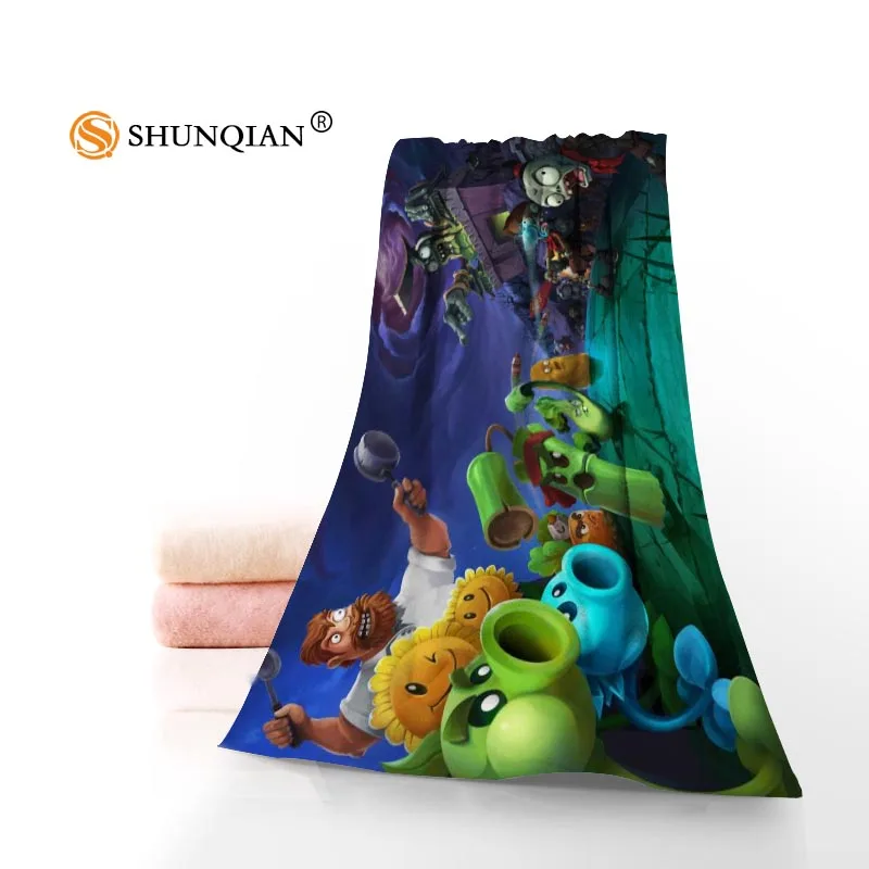 

New arrival plants vs zombies Face Towel/Bath Towel Custom Microfiber Fabric Towels Size 35x75cm, 70x140cm