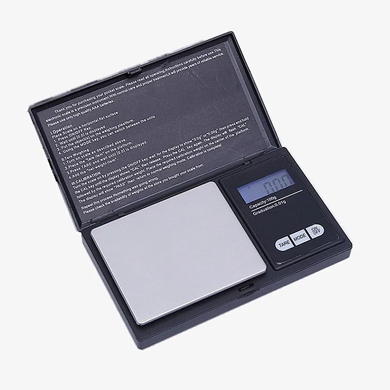 1Pcs Digital Scale 100/200/300/500/1000g 0.01/0.1g Precise LCD Display Pocket Scale Gram Weight for Kitchen Jewelry Drug