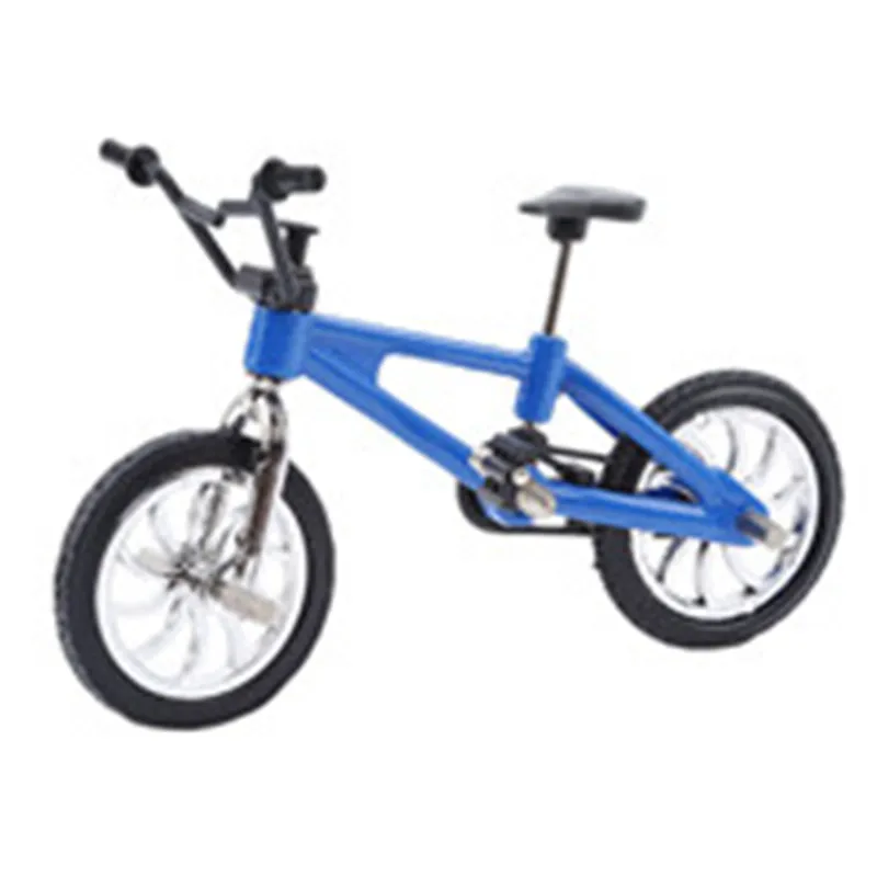 Лидер продаж Мини Размер гриф игрушечные велосипеды с тормозным канатом синий имитация сплава палец BMX велосипед лучший рождественский подарок - Цвет: blue
