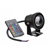 IP65 Watrproof Dimmer 10W DC 12V RGB LED Spot Light Garden Square Yard Flood Lamp With IR Remote