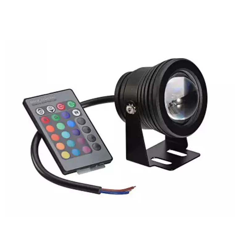 

IP65 Watrproof Dimmer 10W DC 12V RGB LED Spot Light Garden Square Yard Flood Lamp With IR Remote