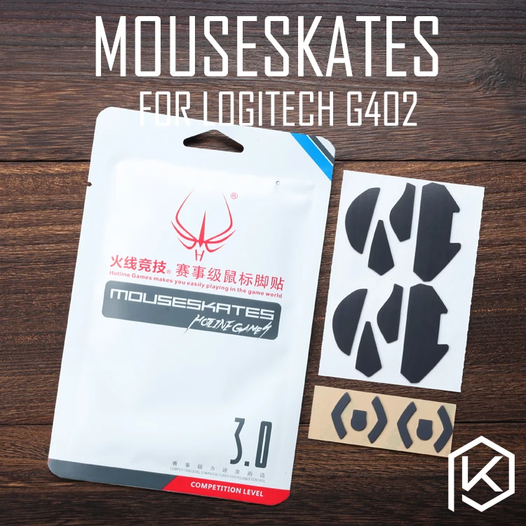 

Hotline games 2 sets/pack original competition level mouse feet skates gildes for logitech g402 0.6mm thickness Teflon