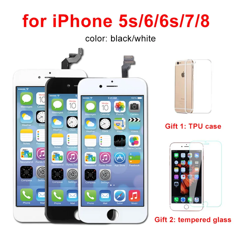 

AAA Grade Quality for iPhone 6S 5s 6 7 8 LCD Display Touch Screen Digitizer Assembly No Dead Pixel Pantalla for iPhone 6S LCD