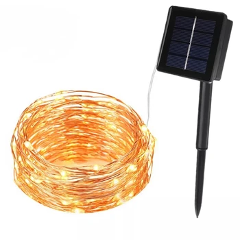

22M LED Solar Strip Lighting Home Garden Copper Wire Light String Fairy for Halloween Christmas Party Home Decor