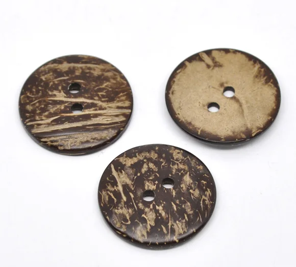 

Brown 2 Holes Coconut Shell Sewing Buttons 38mm,20PCs