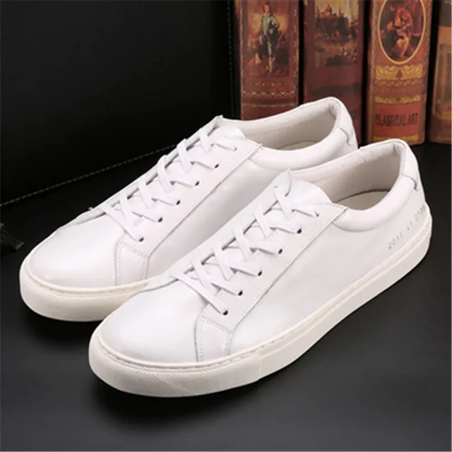 White Black Brogue Men Genuine Leather Shoes Luxury Trainers Summer ...