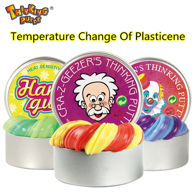 

2019 new Intelligent Creative playdough Temperature Change Turns Color Slime Silly thinking Putty Fimo Plasticine Mud Toys Kid