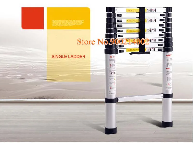 

2.6M Multifunctional Portable Folding Ladder Aluminium Alloy Extendable Telescopic Ladder Retractable Convenient Durable Tools