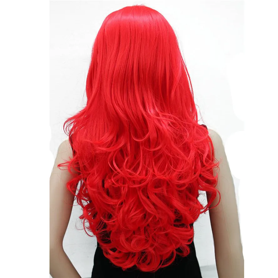 StrongBeauty, парик для косплея, женские вечерние, красные, синие, розовые длинные вьющиеся волосы, парики из синтетических волос