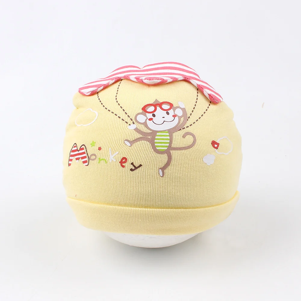 Thick Cotton Baby Hat For Newborn Girls Monkey Cow Cartoon Baby Beanie Warm Soft Newborn Boys Hat Autumn Winter Baby Accessories (5)
