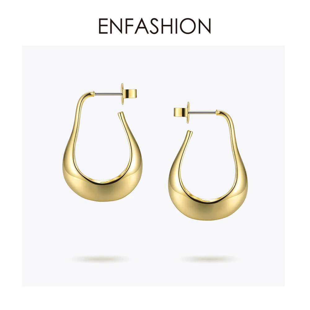 ENFASHION геометрические серьги кольца простые круглые обручи маленькие водяные в