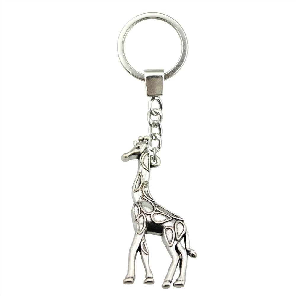 High Quality New Fashion 53*23mm (2.09*0.91 inches) Giraffe Key Chains