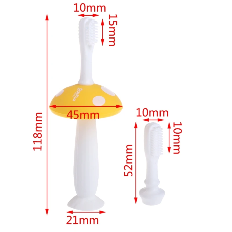 2 шт. милые детские младенцы дети Безопасный Сгибаемая зубная щетка Training зубы мягкие зубная щётка Oct26 Прямая поставка