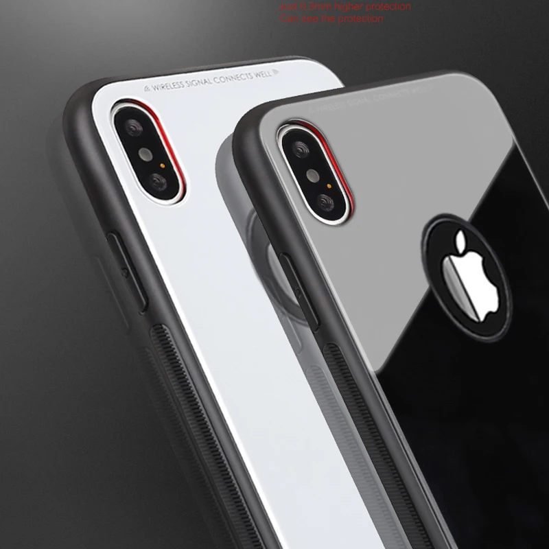 YUETUO роскошный стеклянный зеркальный чехол для телефона iphone xs max xr x s r 10 apple защита