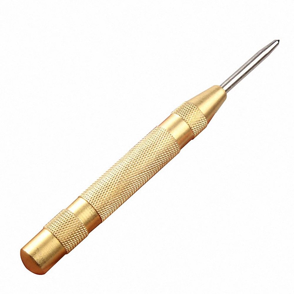 MYERZI Sharp Handy New 5 Automatic Center Pin Punch Spring Loaded Marking Starting Hole Tool Gold MYERZI Sharp Handy New 5 Automatic Center Pin Punch Spring Loaded Marking Starting Hole Tool Gold