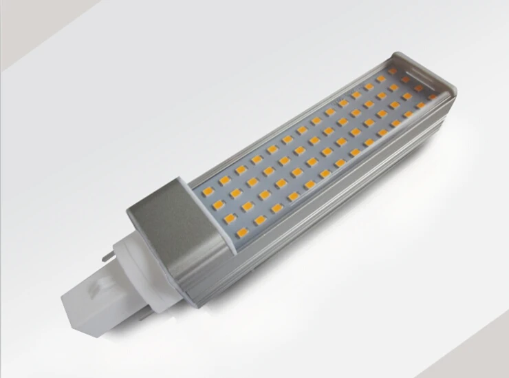 

50pcs/lot Horizontal Plug lights led bulb E27 G24 LED PL light 10W with 52pcs SMD2835 leds 10W AC85-265V