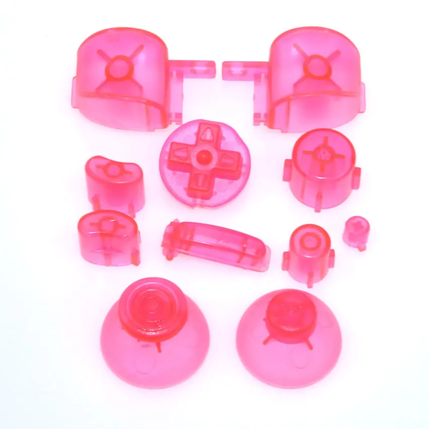YuXi аналоговый джойстик колпачок кнопки клавиатуры Y X A B Z кнопки джойстик ДЖОЙСТИК Крышка s для kingd Gamecube для контроллера NGC - Цвет: clear pink