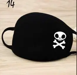 Black mask men/women Korean version of the cartoon dustproof cotton breathable riding sunscreen UV summer thin section A30 - Цвет: 13