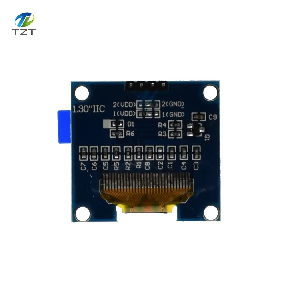 1 шт. 1," O Светодиодный модуль белого и синего цвета 128X64 1,3 дюймов O светодиодный ЖК-дисплей светодиодный Дисплей модуль для Arduino 1,3" IIC I2C общаться