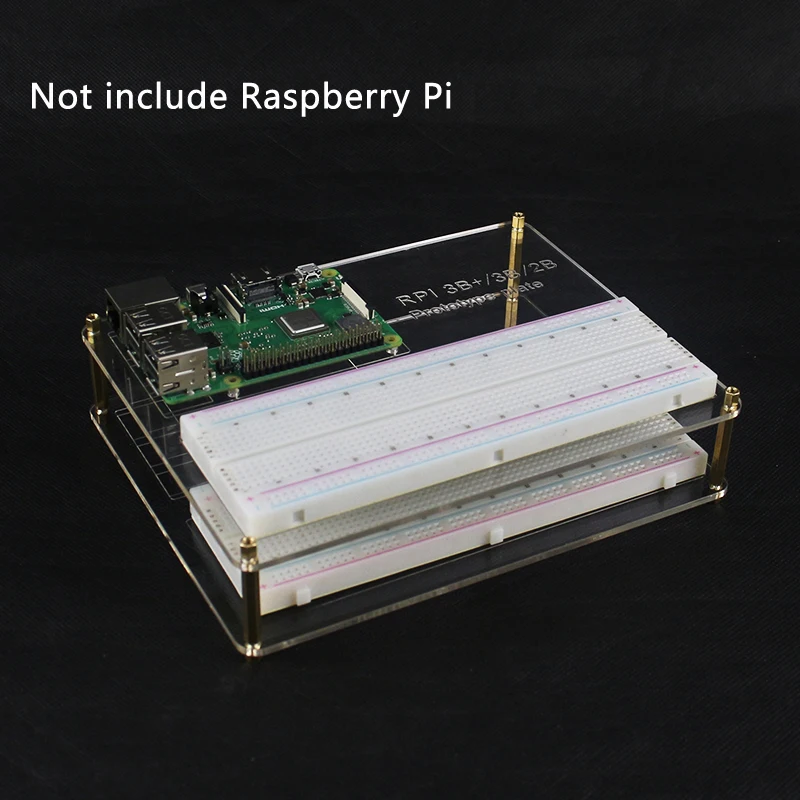 2 слоя Raspberry Pi 3 Монтажная пластина акриловые Прототип Эксперимент пластина+ MB-102 Макет+ соединительный кабель для Raspberry Pi 3B+/2