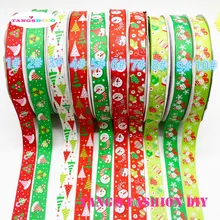 20 ярдов- 2,5 см печатные рождественские милые корсажные ленты 10 стилей(можно выбрать стиль