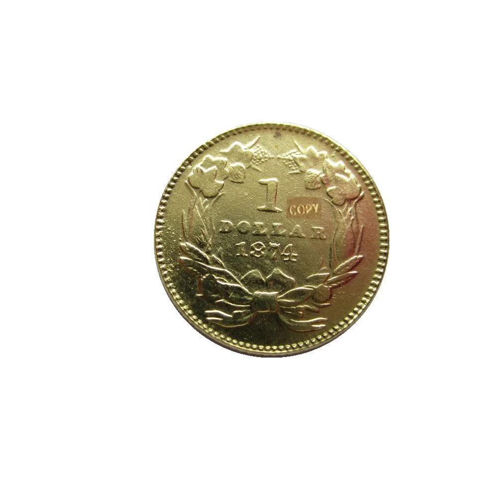 Дата 1874 1876 1877 1878 1879 1880 1881 1882$1 золото в стиле индийской принцессы; Цвета: золотистый, долларовые монеты КОПИЯ