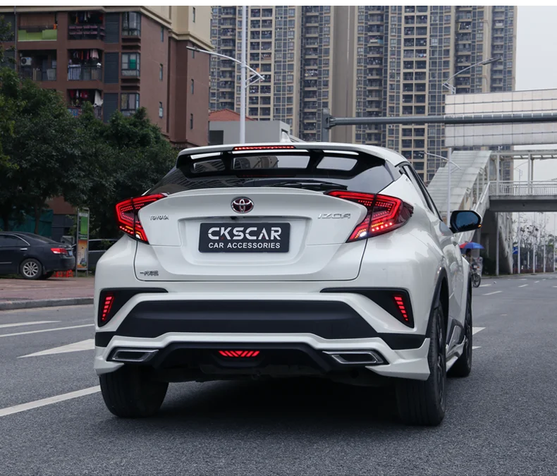 Sale D-YL Car styling for Toyota CHR Taillights 2017-2018 C-HR CH-R Toyota Tail Led Tail Lights Fog Rear  DRL + Brake + Park + Signal 12