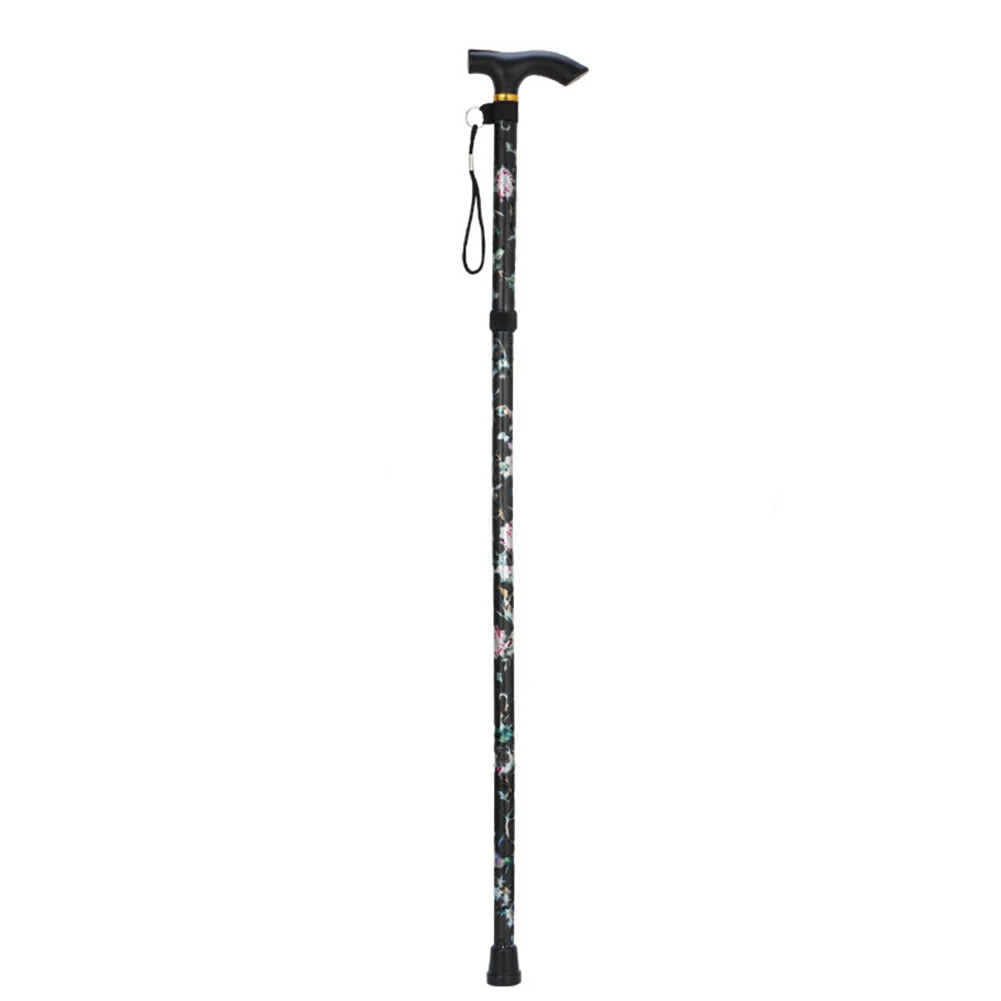 Travel Adjustable Folding Sturdy Crutches Walking Stick Non Slip