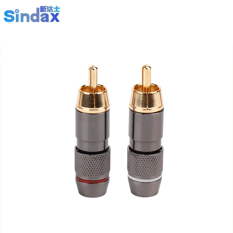 

Sindax RCA Terminals Double Lotus adapter Plug RCA connectors Audio Video Connector head Adapter for Speaker Cable Amplifiers