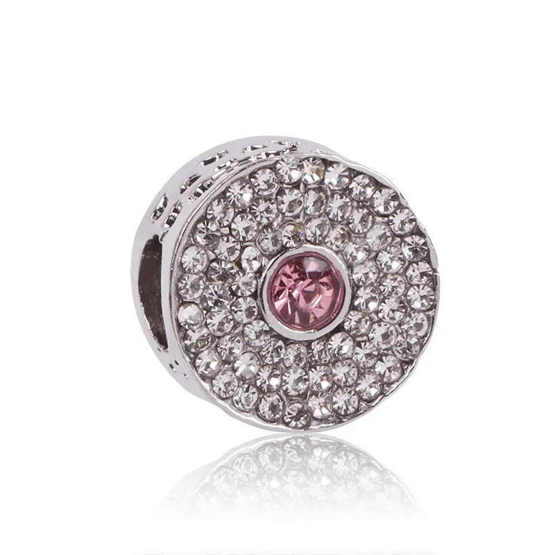 

2019 Spring Collection Fit Original Pandora Charms Bracelet 925 Silver DIY Beads Abstract Charm With Clear Green Purple Pink CZ