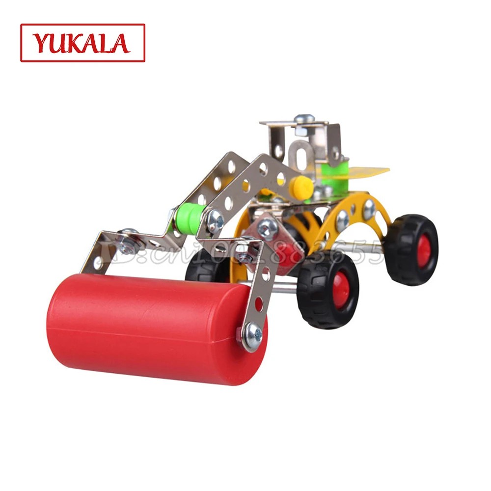 

Removable remove the nut Road roller metal 816B-3 alloy assembled toy DIY Puzzle Learning handmade children's toys for boys kids