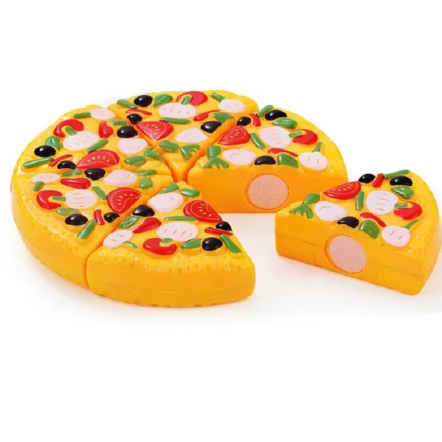 Kids Plastic Pizza toys Slices Simulation Toy Children Dinner Kitchen