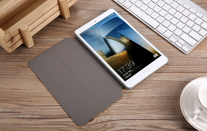 Тонкий кожаный чехол с подставкой и 3 папками откидной крышкой для Huawei Mediapad M3 Lite 8 0