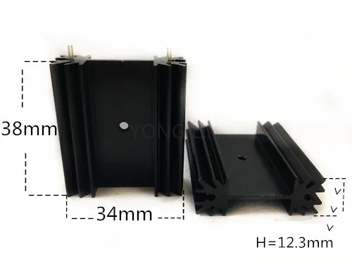 10 шт. транзисторный радиатор/TO-220 теплоотвод/IC алюминиевый теплоотвод/audion теплоотвод 34*12,3-38 радиатор