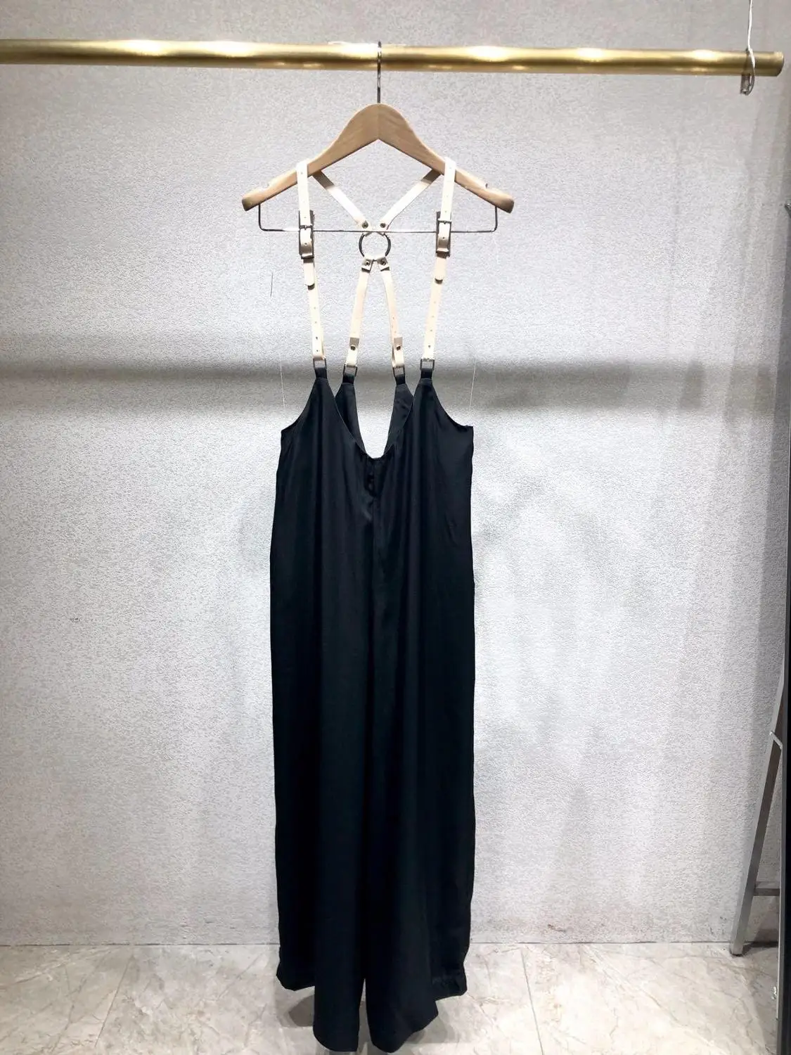

2019 new ladies fashion loose solid color back bandwidth loose pants 0622