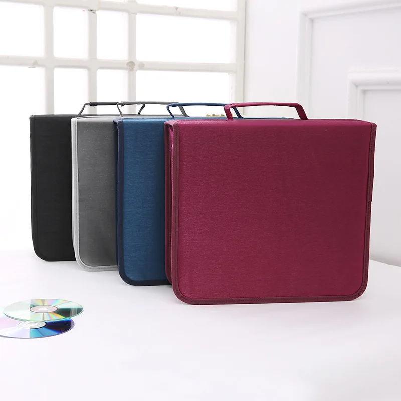 

High Quality Handbag 256 Pieces CD/DVD Mercerized Cloth Protect Storage Large Carry Bag Holder Car Box