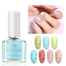 Родился Довольно красный розовый лак для стемпинга 6 мл синий для дизайна ногтей печать рисунка лак для ногтей тиснения серии